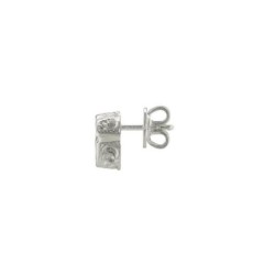 Gucci Trademark Heart Silver Stud Earrings