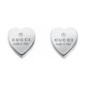 Gucci Trademark Heart Silver Stud Earrings