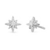 Silver Cubic Zirconia Star Stud Earrings