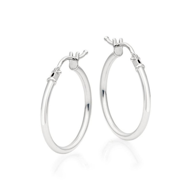 Sterling Silver Medium Hoop Earrings