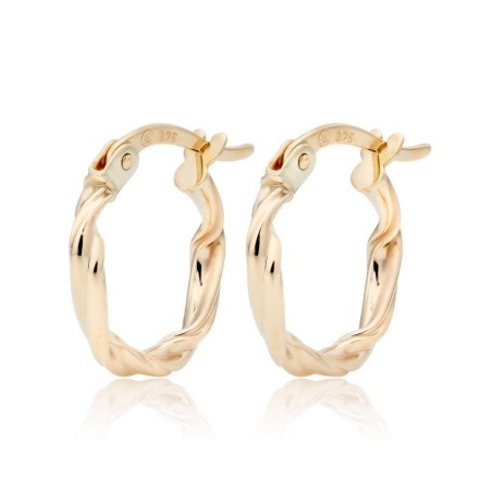 Gold Twist Hoop Earrings,Personalized Fashion Jewelry