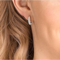 Stone Crystal Pierced Hoop Earring Jewelry,Temperament Earrings