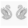 Swarovski Iconic Swan Crystal Earrings, Clear Crystals