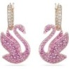 Swarovski Iconic Swan Crystal Earrings Jewelry,Pink Crystal