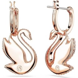 Swarovski Iconic Swan Crystal Earrings Jewelry,Pink Crystal