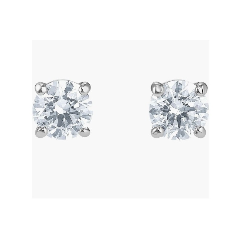 Swarovski Tennis Earring Jewelry, Rhodium Finish, Clear Crystals