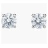 Swarovski Tennis Earring Jewelry, Rhodium Finish, Clear Crystals