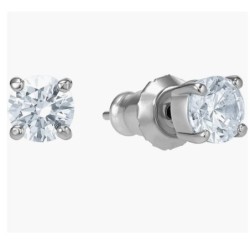 Swarovski Tennis Earring Jewelry, Rhodium Finish, Clear Crystals