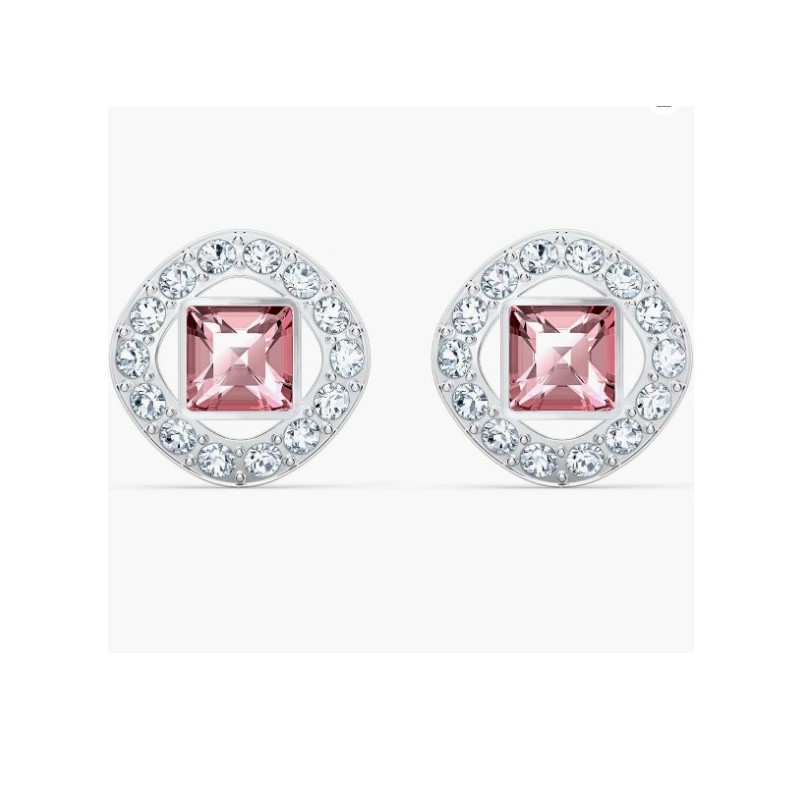 SWAROVSKI Angelic Square Earrings,Pink Crystal