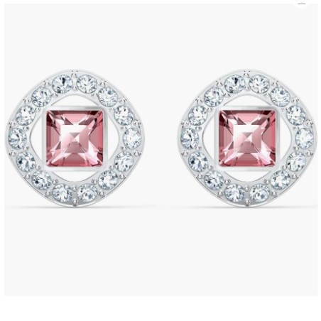 SWAROVSKI Angelic Square Earrings,Pink Crystal