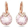 Swarovski Bella Crystal Earrings,Rose Gold Plated Pink Crystal