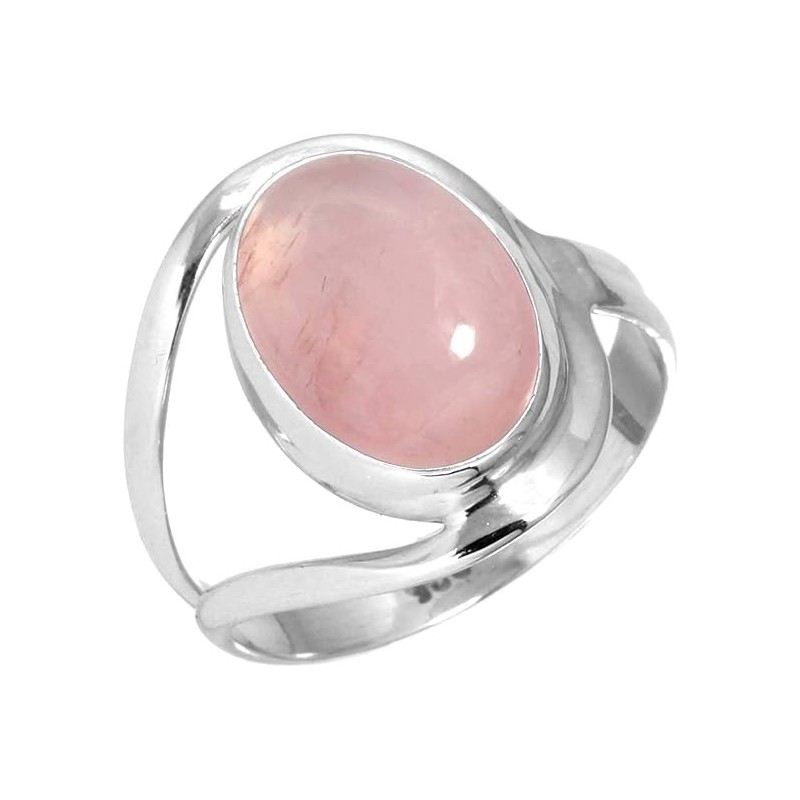 JEWELOPORIUM 925 Sterling Silver Handmade Ring for Women Oval Gemstone