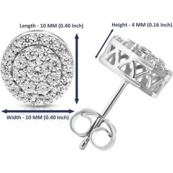 Vir Jewels 1 cttw Round Diamond Stud Earrings