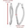 Vir Jewels 1/4 cttw Diamond Hoop Earrings .1 Inch