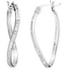 Vir Jewels 1/4 cttw Diamond Hoop Earrings .1 Inch