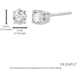 Vir Jewels 1/2 to 2 cttw Diamond Stud Earrings 14K