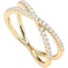 PAVOI 14K Gold Plated X Ring Diamond