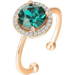 PAVOI 14K Gold Plated Crystal Birthstone Rings