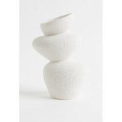 H&M HOME Stoneware Vase,White Colors