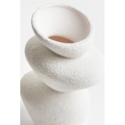 H&M HOME Stoneware Vase,White Colors