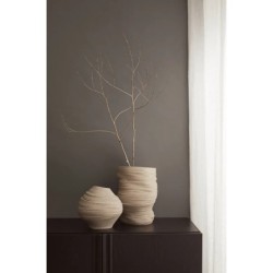 H&M HOME Asymmetric Stoneware Vase,Light beige