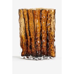 Large Textured Glass Vase,Dark beige