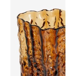 Large Textured Glass Vase,Dark beige