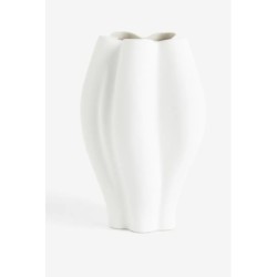 H&M HOME Stoneware Vase,White Colors