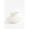 H&M HOME Low Stoneware Vase,White Colors