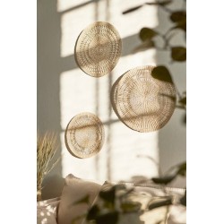 Wall decoration, set of 3, sedge handmade