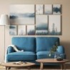 Picture, set of 9, blue landscape, 70 ½x44 "