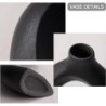 Levvohd Black Hollow Ceramic Vase Set of 2, Snuggle Round Boho Donut Modern Vase  (W 6.3" X H 8")