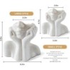 Face Vases -White Ceramic Vase -Set of 2 for Flowers,Cute Head Vase