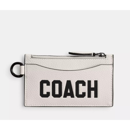 Zip Card Case With Coach Graphic